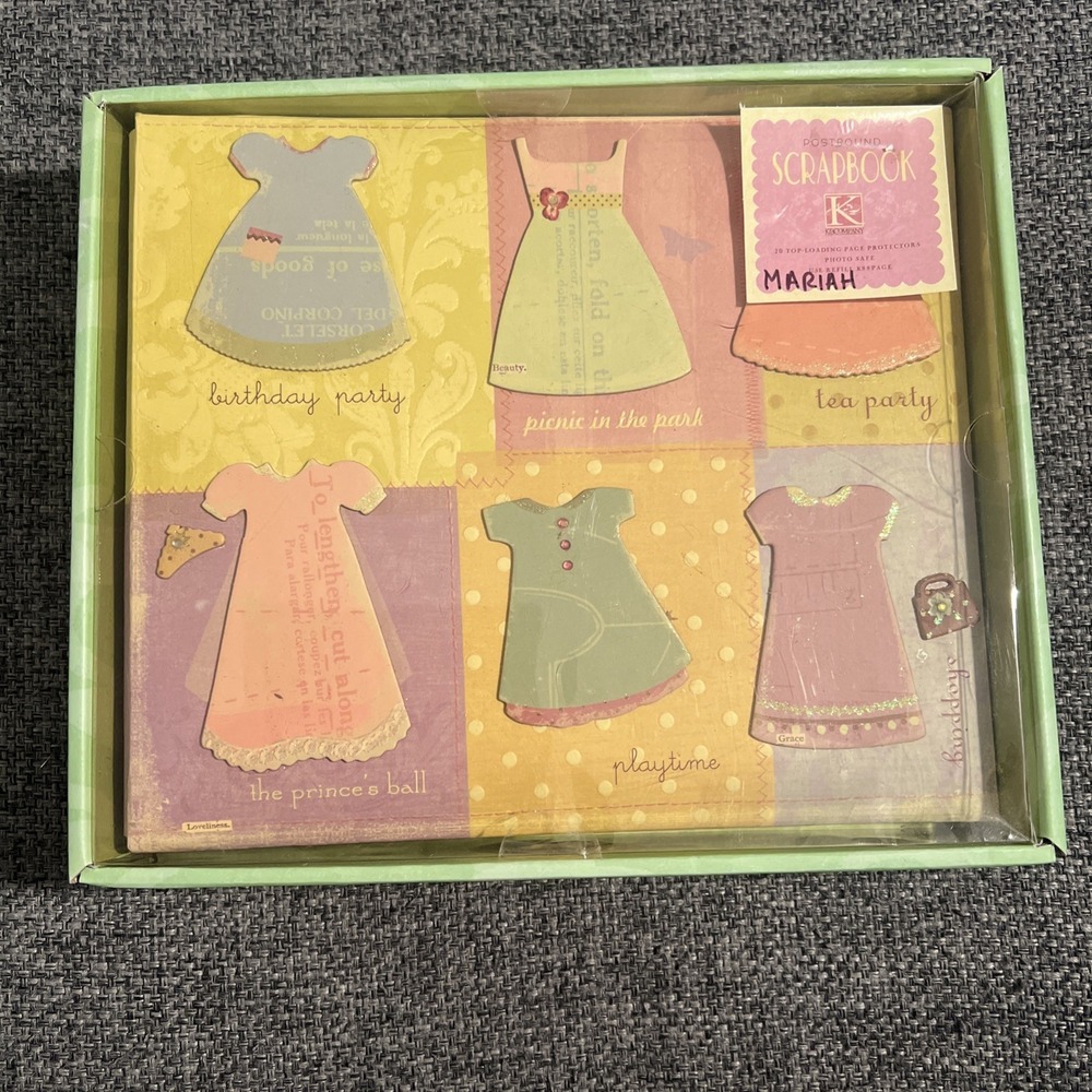 K & Co Photo album Scrapbook Journal Loveliness Tea Party Playtime Vintage Rare‎
